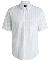 Boss by Hugo Men's Printed Cotton Regular-Fit Shirt