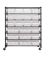 Seville Classics 7-Tier 21 Bin Rack System