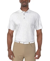 Pga Tour Men's Short Sleeve Confetti Print Golf Polo Shirt