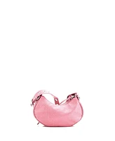 Pre-Owned Balenciaga Xs Le Cagole Giant Studs Shoulder Bag Glitter Leather