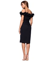 Xscape Women's Ruffled Off-The-Shoulder Sheath Dress