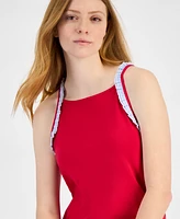 Tommy Hilfiger Women's Cotton Ruffled-Hem Mini Dress
