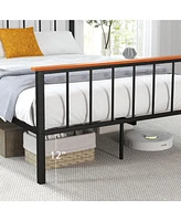 Queen Bed Frame with Headboard and Footboard-Queen Size