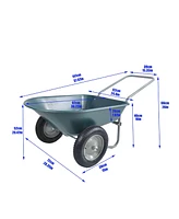Two wheeled trolley for garden 15 inch pneumatic wheel