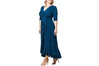 Kiyonna Plus Veronica Ruffled Evening Gown