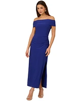 Adrianna by Papell Women's Matte Jersey Off-The-Shoulder Maxi Dress