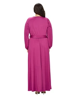 L I V D Plus Espinoza Surplice Maxi Dress