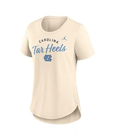 Nike Women's Tan North Carolina Tar Heels Script Logo Tri-Blend T-Shirt