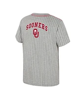 Colosseum Big Boys and Girls Heather Gray Oklahoma Sooners Airball Baseball T-Shirt