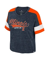 Colosseum Women's Navy Illinois Fighting Illini Color Block Scoop Neck T-Shirt