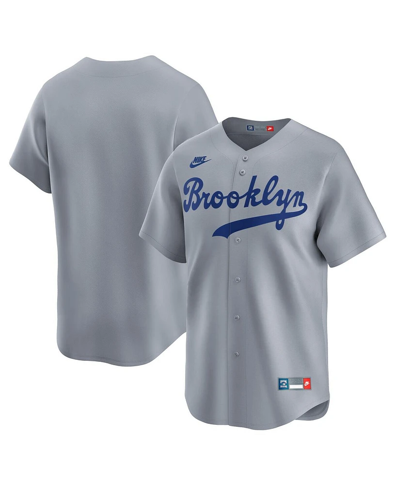 Nike Men's White Brooklyn Dodgers Throwback Cooperstown Collection Limited Jersey