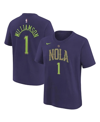 Nike Big Boys and Girls Zion Williamson Purple New Orleans Pelicans 2024/25 City Edition Name Number T-Shirt