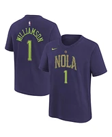 Nike Big Boys and Girls Zion Williamson Purple New Orleans Pelicans 2024/25 City Edition Name Number T-Shirt