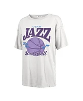 '47 Brand Women's White Utah Jazz City Edition Down Court Sadie T-Shirt