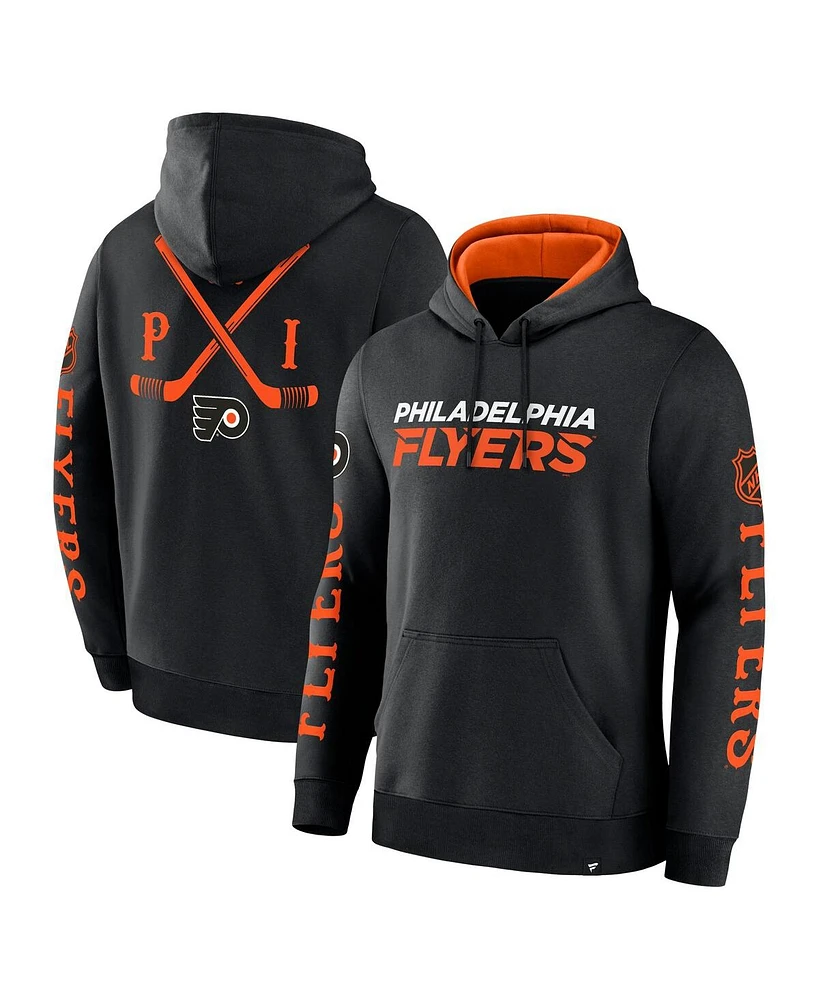 Fanatics Men's Black Philadelphia Flyers Big City Legacy Fleece Pullover Hoodie