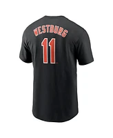 Nike Men's Jordan Westburg Black Baltimore Orioles Fuse Name Number T-Shirt