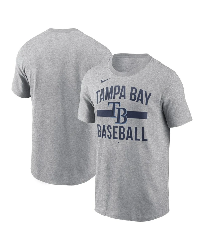 Nike Men's Heather Gray Tampa Bay Rays Arched T-Shirt