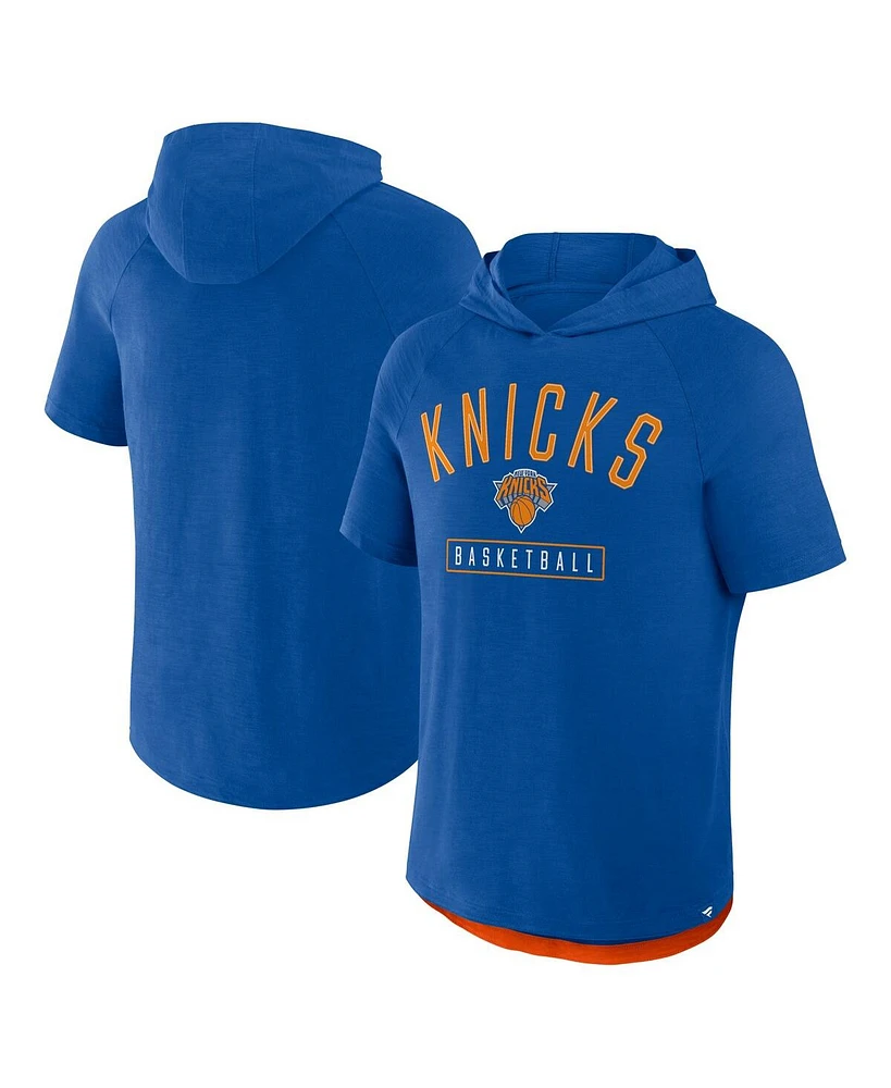 Fanatics Men's Deep Royal New York Knicks Pass Legend Hooded T-Shirt