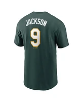 Nike Men's Reggie Jackson Green Athletics Fuse Name Number T-Shirt