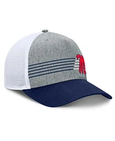 Fanatics Men's Heather Gray/Navy Ole Miss Rebels Profile Trucker Adjustable Hat