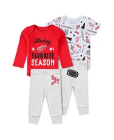 Wear by Erin Andrews Baby Boys and Girls 3-Piece Detroit Red Wings Turn Me Around Bodysuits Pants
