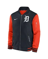 Nike Men's Navy/Orange Detroit Tigers Authentic Collection Dugout Full-Zip Bomber Jacket