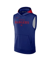 Nike Men's Royal Texas Rangers Authentic Collection Performance Sleeveless Pullover Hoodie