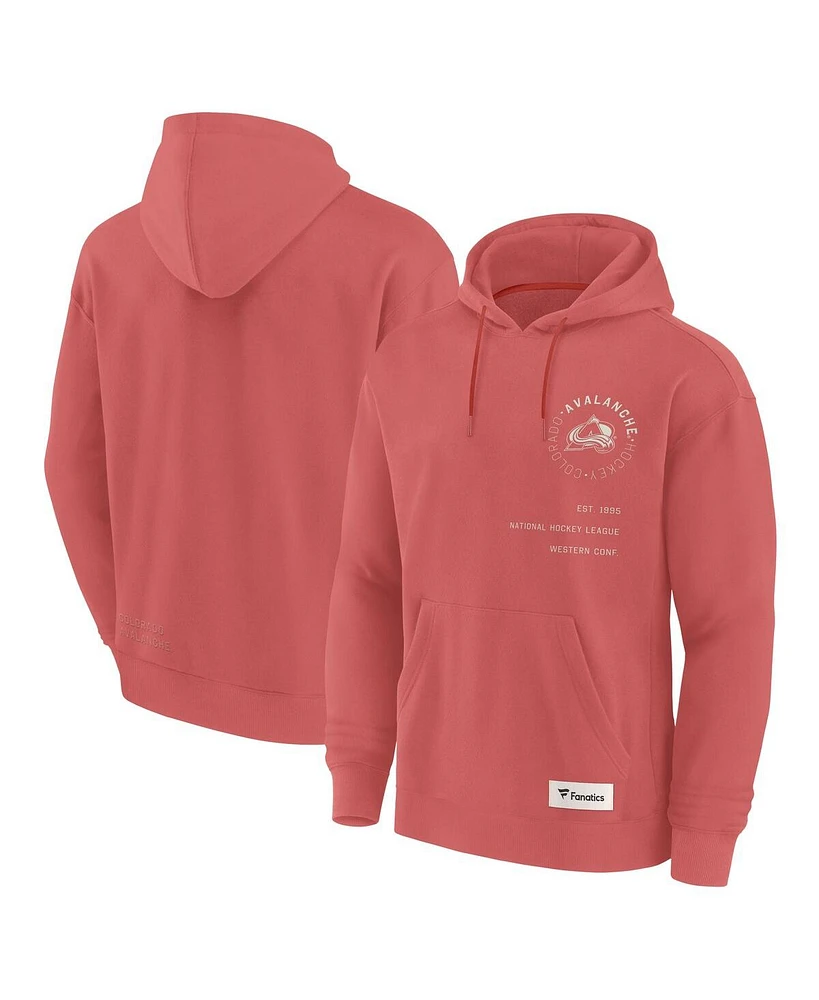 Fanatics Men's Red Colorado Avalanche Future Ground Info Pullover Hoodie