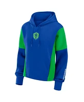 Fanatics Women's Blue Seattle Sounders Fc Oversized Goalkeeper Legacy Pullover Hoodie