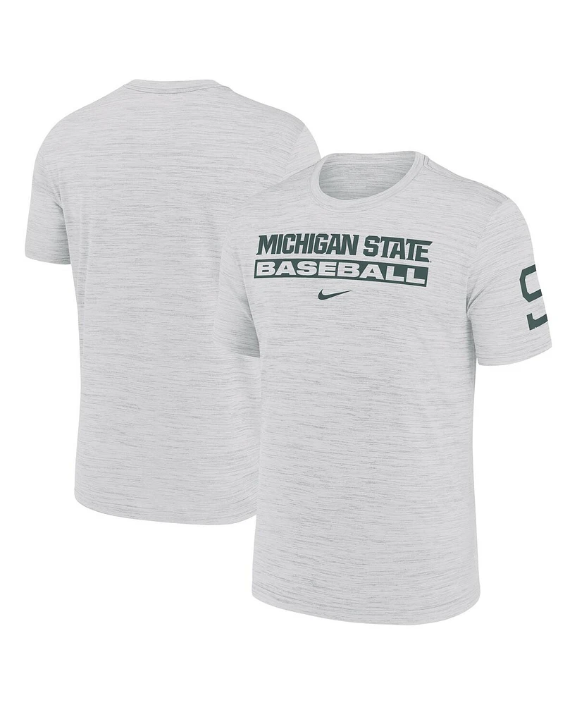 Nike Men's Michigan State Spartans Velocity Baseball Wordmark Stack Performance T-Shirt