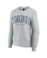 Fanatics Women's Gray Toronto Maple Leaves Elements Flow Pullover Sweatshirt