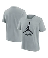 Jordan Big Boys and Girls Silver San Antonio Spurs Essential Jumpman Logo T-Shirt