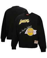 Mitchell & Ness Women's Black Los Angeles Lakers Hardwood Classics Home Team Pullover Sweatshirt