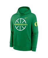Nike Men's Apple Green Oregon Ducks Basketball Icon Club Fleece Pullover Hoodie