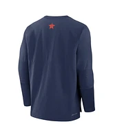 Nike Men's Navy/Orange Houston Astros Authentic Collection Player Lightweight Performance Long Sleeve Top
