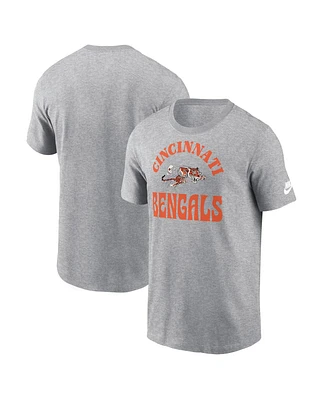 Nike Men's Heather Gray Cincinnati Bengals Rewind Groove Essential T-Shirt
