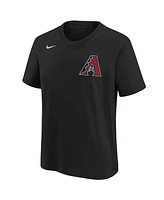 Big Boys Nike Ketel Marte Black Arizona Diamondbacks 2024 Fuse Name and Number T-shirt