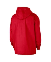 Nike Men's Red Chicago Bulls Courtside Premium Club Anorak Quarter-Zip Pullover Hoodie