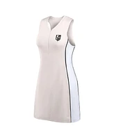 Fanatics Women's Tan Vegas Golden Knights Studio Boost Athletic Half-Zip Dress