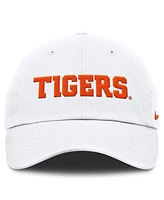 Nike Men's White Clemson Tigers Core Club Mascot Wordmark Adjustable Hat