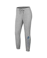 Wear by Erin Andrews Women's Heather Gray Tampa Bay Lightning Knit Long Sleeve Tri-Blend T-Shirt, Pants and Sleep Set