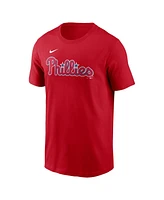 Nike Men's Kyle Schwarber Red Philadelphia Phillies Fuse Name Number T-Shirt