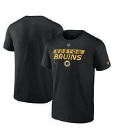 Fanatics Men's Black Boston Bruins Authentic Pro Core Primary T-Shirt