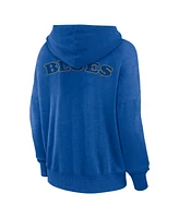 Fanatics Women's Blue St. Louis Blues Breakout Lace-Up Pullover Hoodie