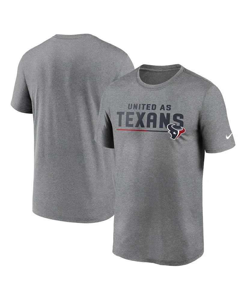 Nike Men's Heather Gray Houston Texans Legend Team Shoutout Performance T-Shirt