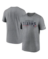 Nike Men's Heather Gray Houston Texans Legend Team Shoutout Performance T-Shirt