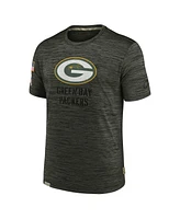 Nike Men's Olive Green Bay Packers Salute to Service Velocity Team T-Shirt