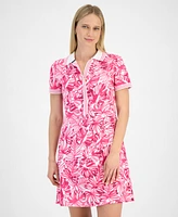 Nautica Jeans Women's Printed Zip Polo Dress