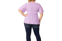 Kiyonna Plus Sunny Day Eyelet Top
