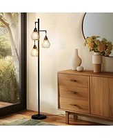 Teardrop 68" Led Floor Lamp with 3 Metal Teardrop Shades